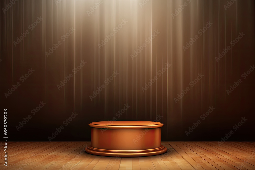 A marble pedestal with a large base and a light background A marble pedestal with a large base and a light background
