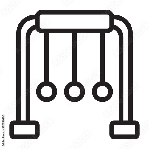 newtons cradle line icon