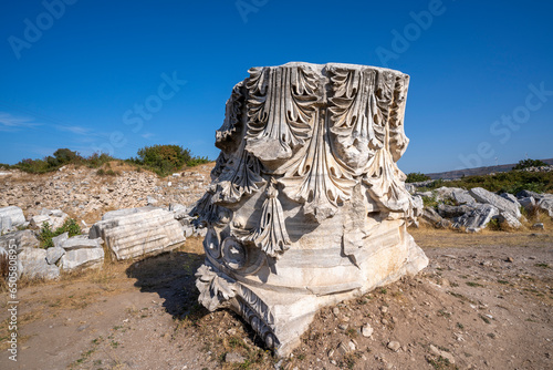 Kyzikos Ancient City ruins in Erdek Town of Turkey photo