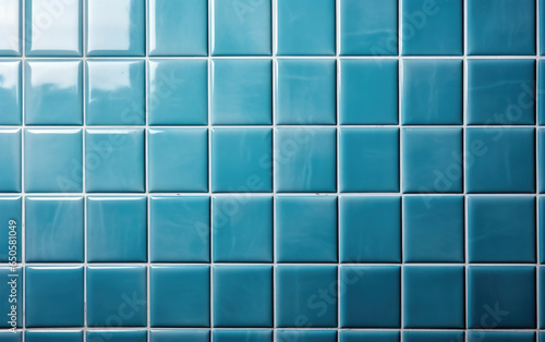 Generative ai illustration of Blue tile wall chequered