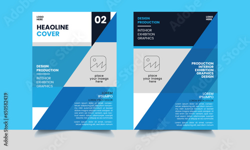 Vector annual report brochure flyer design template
