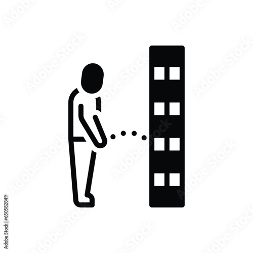 Black solid icon for piss 