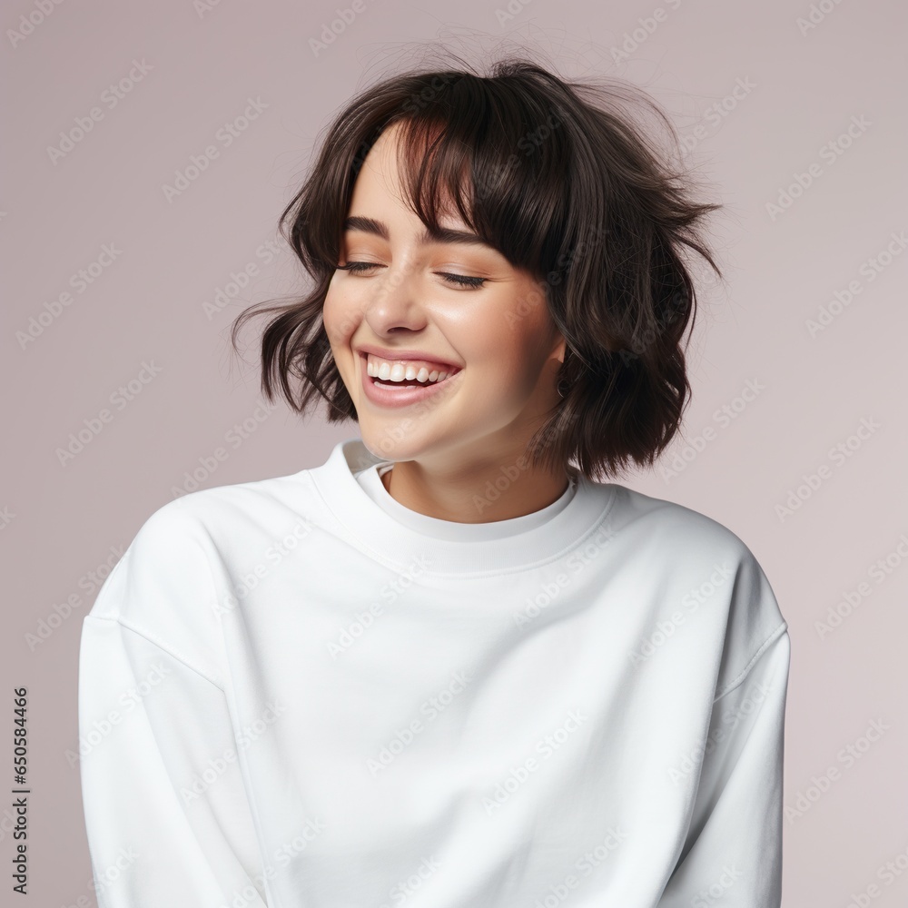 Illustration of a fashion couple portrait with plain hoodie mockup, AI generative. Illustration of a fashion couple portrait with plain hoodie mockup, AI generative.