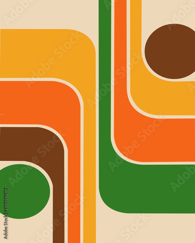 Colourful retro vector  wallpaper and background for mobile, aesthetic pattern design 