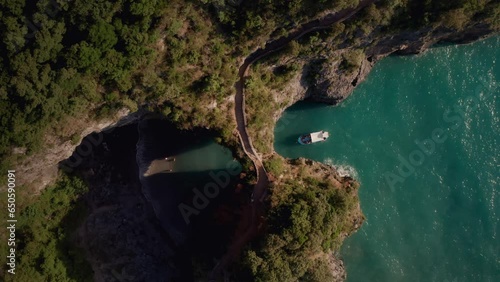 Arcomagno beach San Nicola Arcella Calabria Italy from above drone aerial view 01 photo