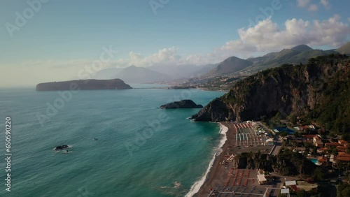 San Nicola Arcella coast Calabria Italy drone aerial view 01 photo