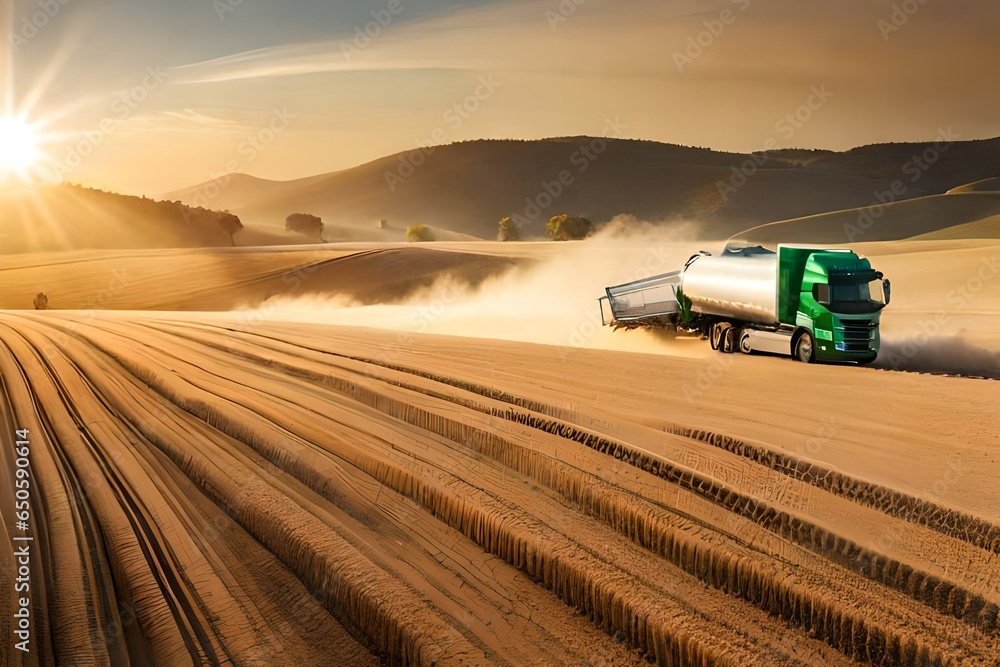 Fototapeta premium truck on the road