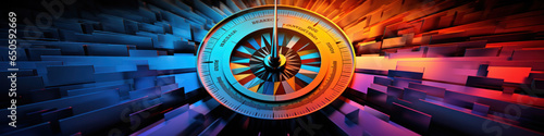 Close up of compass, art business & innovation