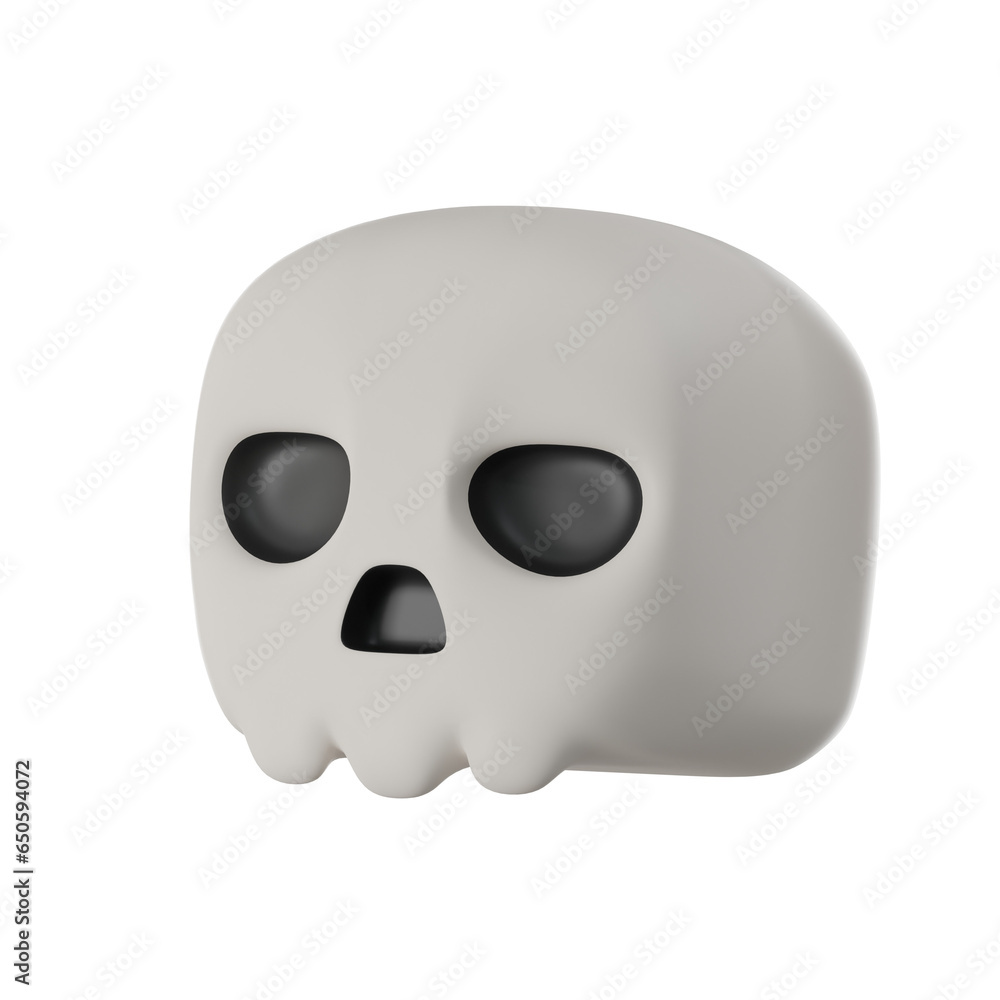 Skull head 3d icon Skull head 3d icon