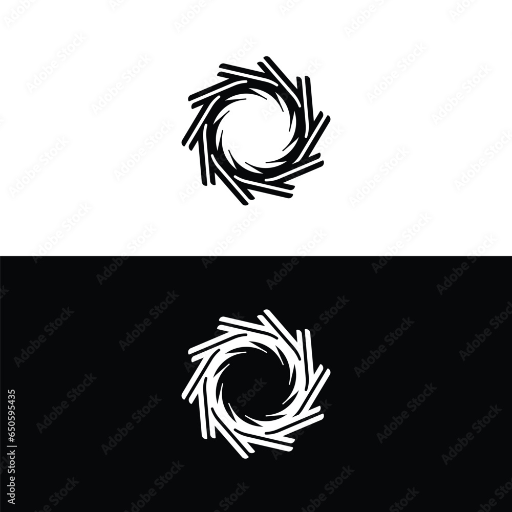 Circle vector logo silhouette design . Circle icon illustration Circle vector logo silhouette design . Circle icon illustration