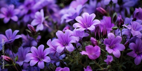 A field of purple flowers, blossoms, background