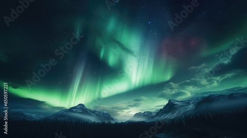 Aurora in the sky, AI generated Image © musa