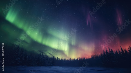 Aurora in the sky  AI generated Image