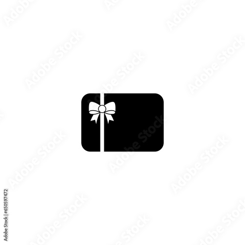 Simple gift card icon isolated on transparent background photo
