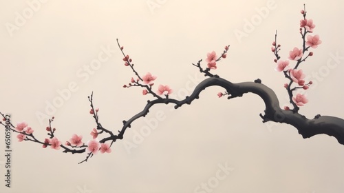 Tranquil Blossoms: Minimalistic Floral Symbolism of Inner Calm and Growth #650599072