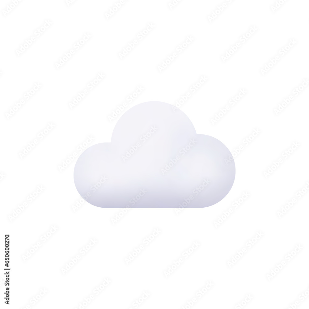 3d Realistic Cloudy weather vector Illustration