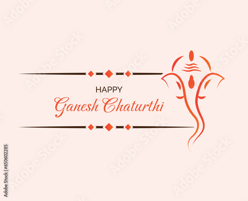 Happy Ganesh Chaturthi festival of India background vector illustration