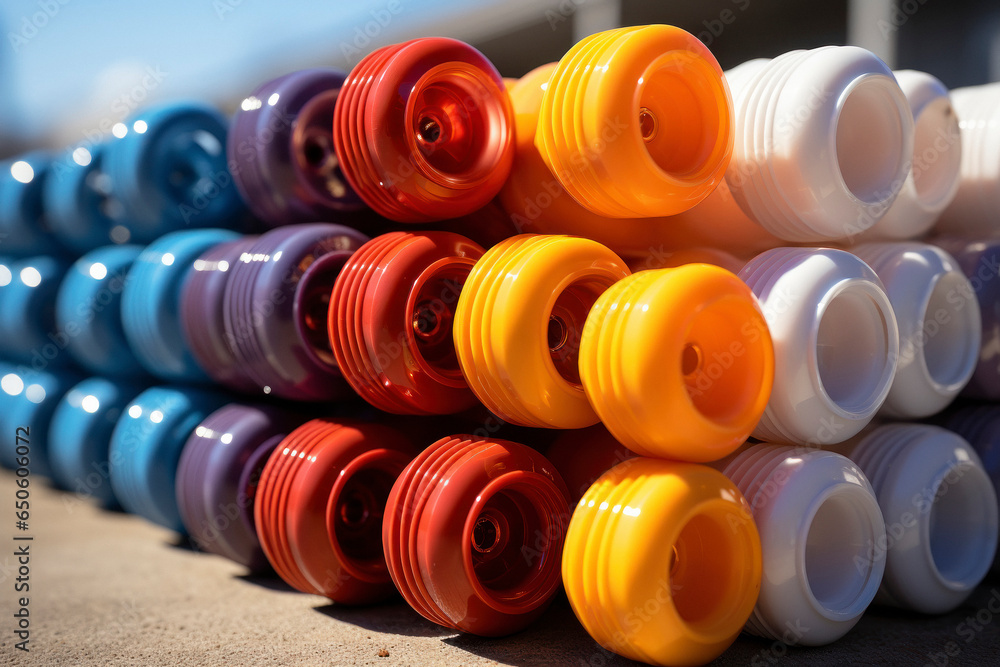 Stock of different color plastic pipe Stock Photo Adobe Stock