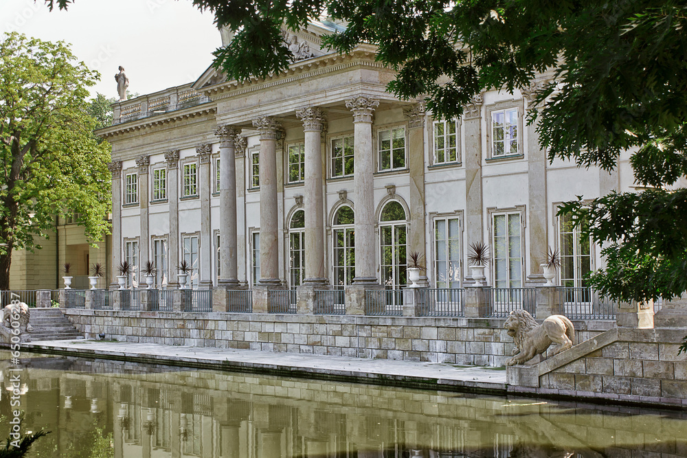 Lazienki Royal Palace in Warsaw, Poland