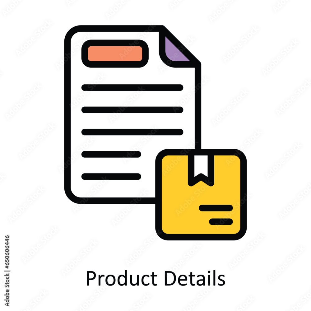 Product Details vector Fill outline Icon Design illustration. Web store Symbol on White background EPS 10 File Product Details vector Fill outline Icon Design illustration. Web store Symbol on White background EPS 10 File