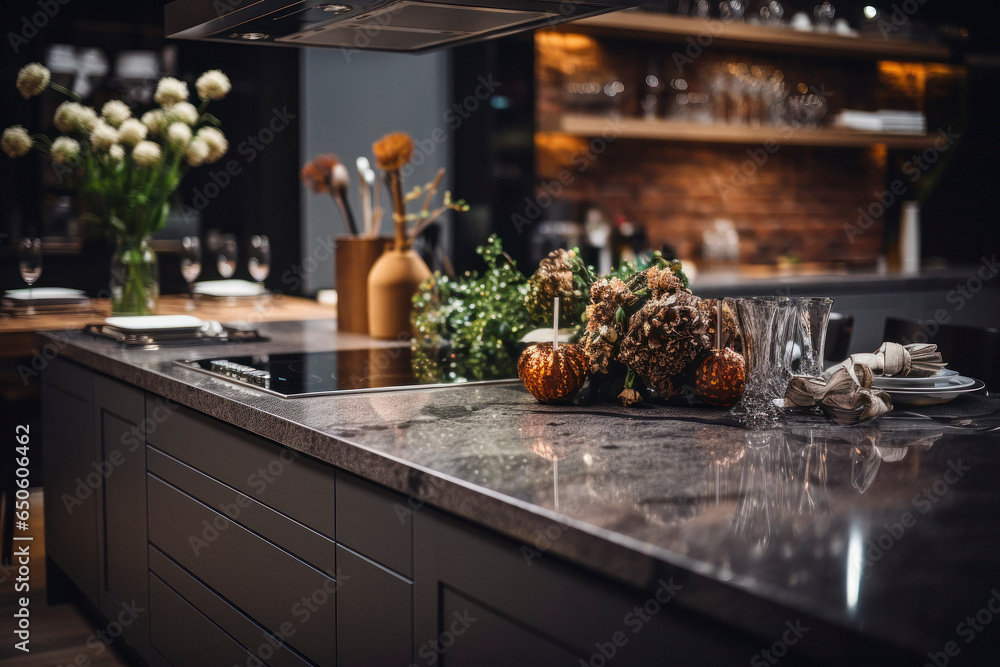 Modern kitchen room interior design