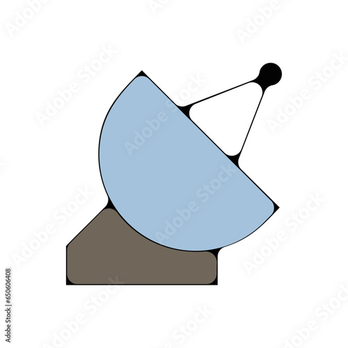 picto logo icones et symbole antenne satellite relais fin bleu