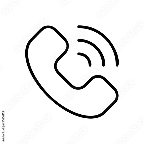 picto logo icones et symbole appel en cours epais