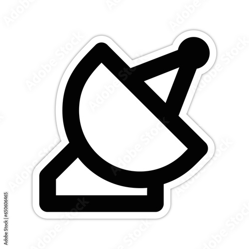 picto logo icones et symbole antenne satellite relais gras relief