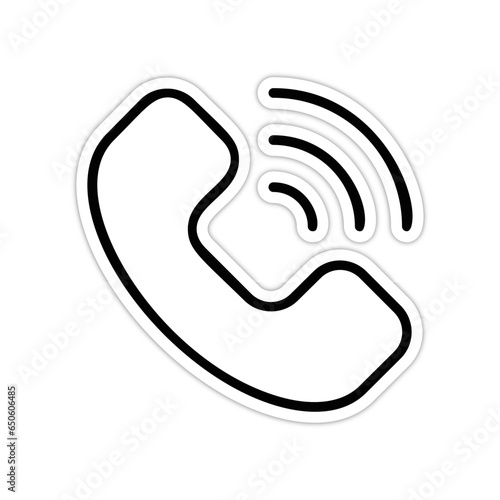 picto logo icones et symbole appel en cours epais relief