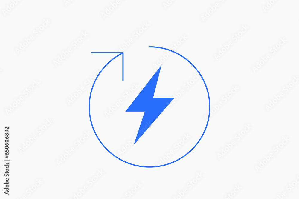 Geometric renewable energy illustration in flat style design. Vector illustration. Duotone blue. Geometric renewable energy illustration in flat style design. Vector illustration. Duotone blue.