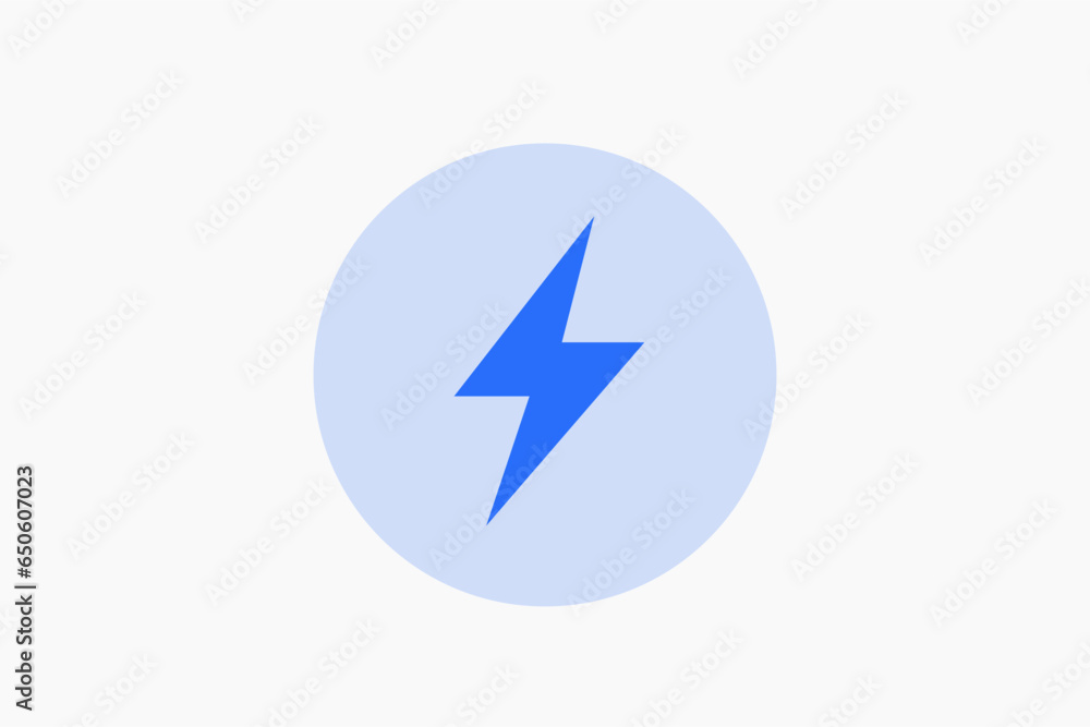Geometric electricity illustration in flat style design. Vector illustration. Duotone blue. Geometric electricity illustration in flat style design. Vector illustration. Duotone blue.