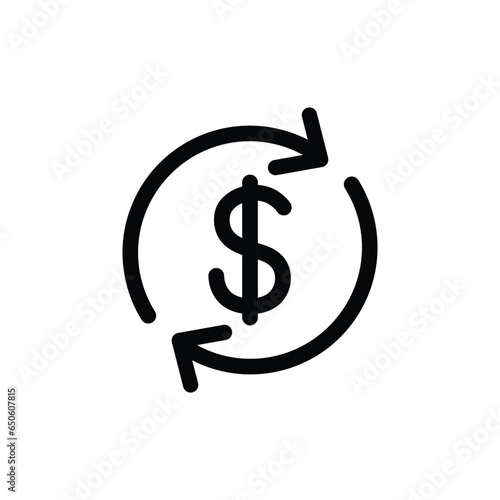 dollar exchange icon vector Exchange money icon