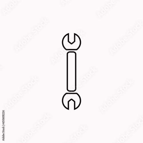 wrench vector, wrench logo, which looks attractive and simple © Wahyu