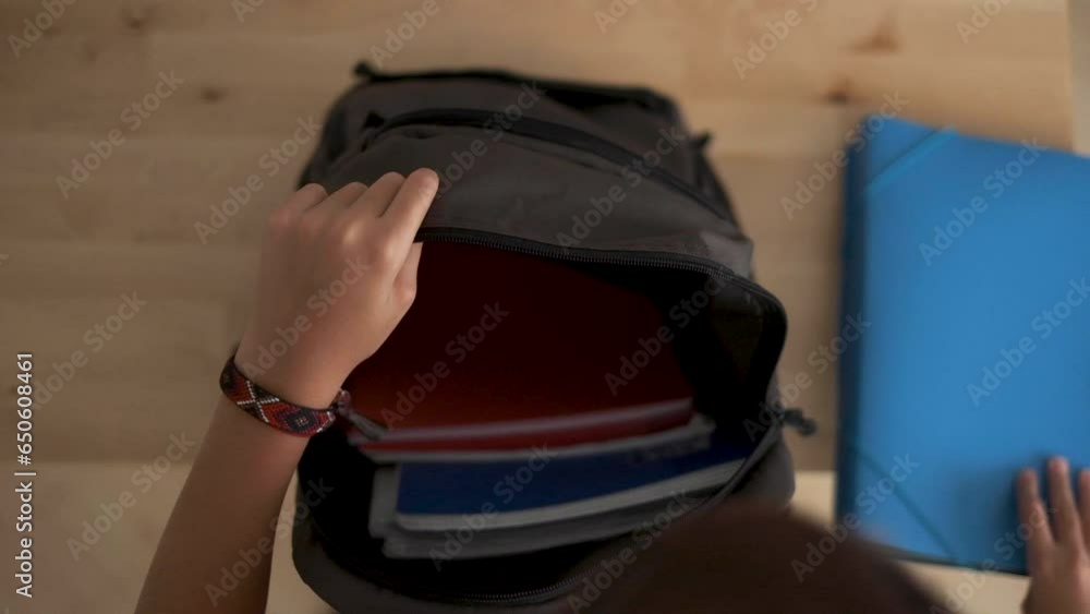 custom made wallpaper toronto digitalA boy prepares his school backpack  for the return to school
