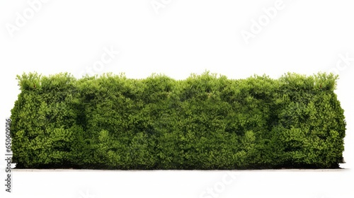 hedges and grass in front of lawn on white background