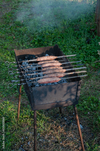 barbecue grill on the garden