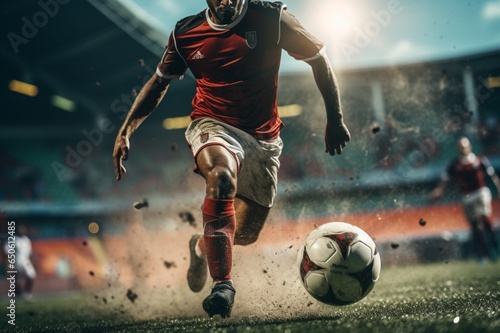 a soccer player running with the ball © Teddy