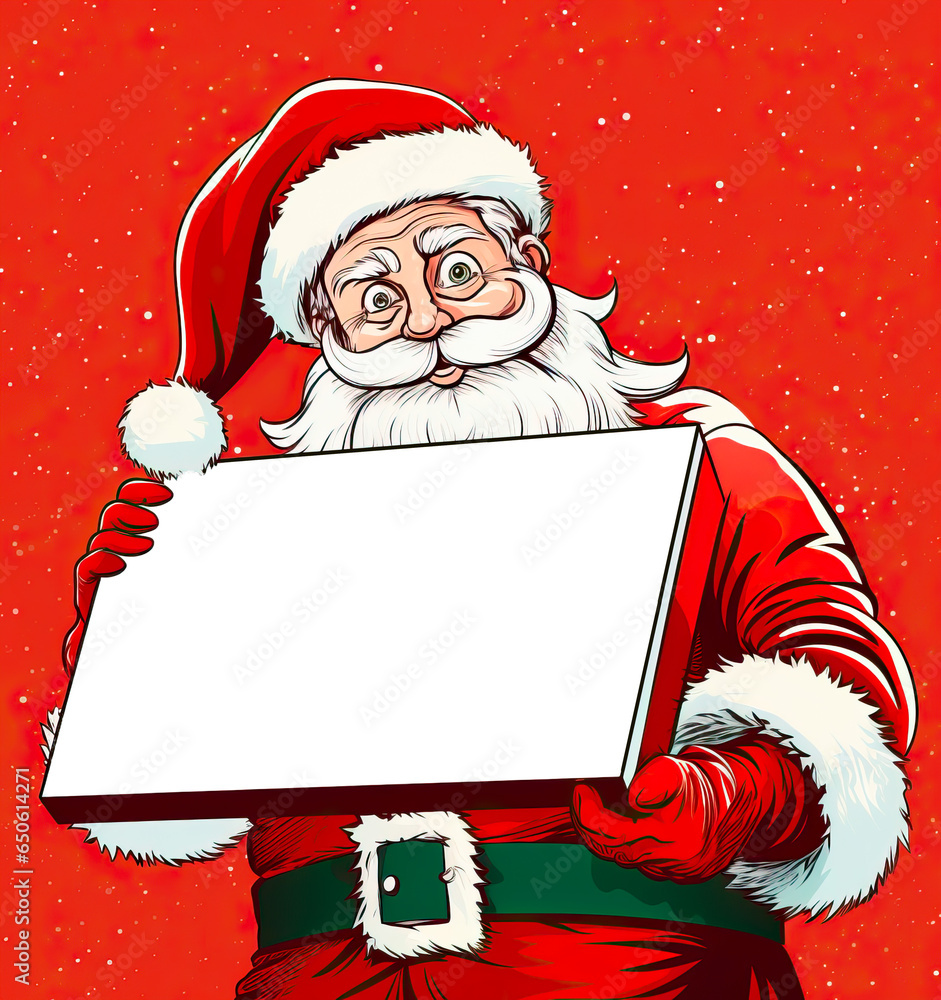 Transparent Santa Photo Sign Santa Claus holding up a sign with transparent background for easy ...