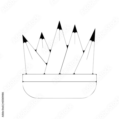 picto logo icones et symbole cactus succulente palnte arbre piquant mexique pot decoration fin