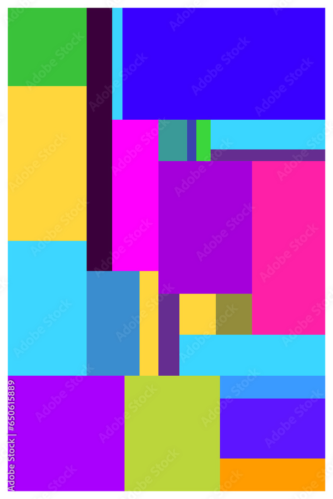 Abstract colorful background, boxes full of expression