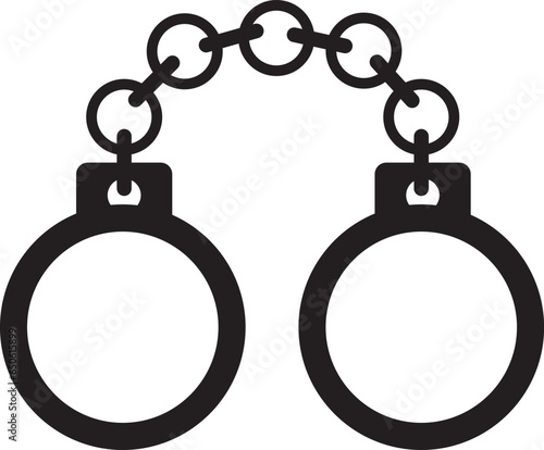 Handcuffed vector icon. Handcuff icon design.