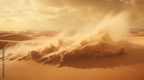 The mesmerizing windswept dunes of a desert landscape