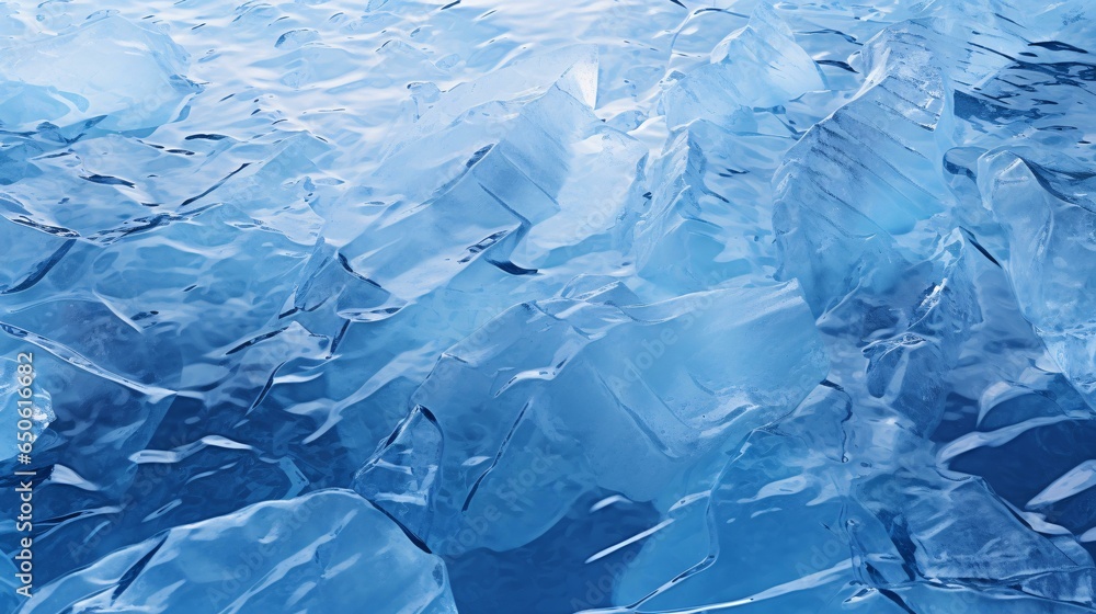 A frozen landscape covered in a thick layer of ice A frozen landscape covered in a thick layer of ice