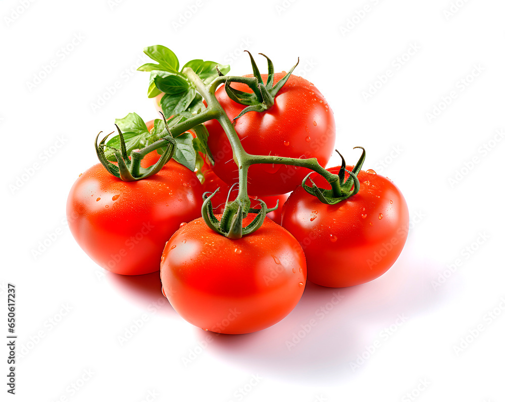 Tomatoes isolated on white background