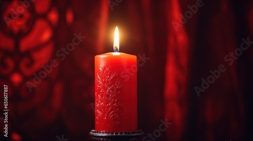 red candles on a dark background