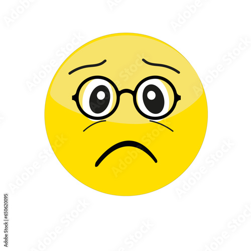 Expression de visage sur émoticône	