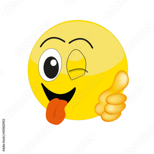 Expression de visage sur émoticône	