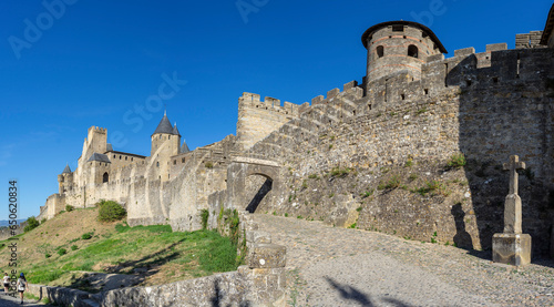 Aude gate, Carcasona, fortified villa, Aude, Languedoc-Rosellón region. French Republic, Europe photo