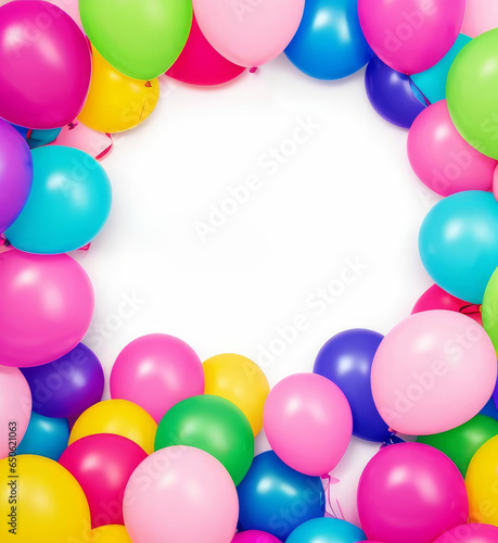 Multicolored balloons, copy space, Balloon party background, space for text