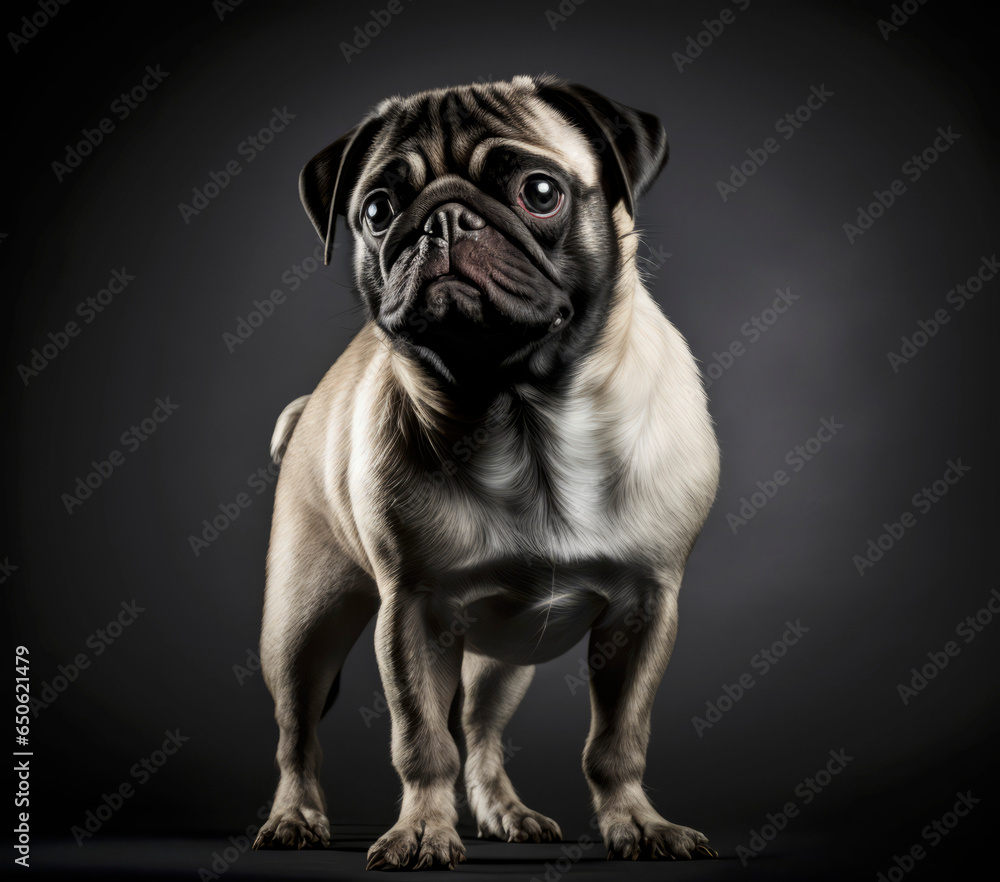 Obraz premium Pug Portrait Studio Shooting 